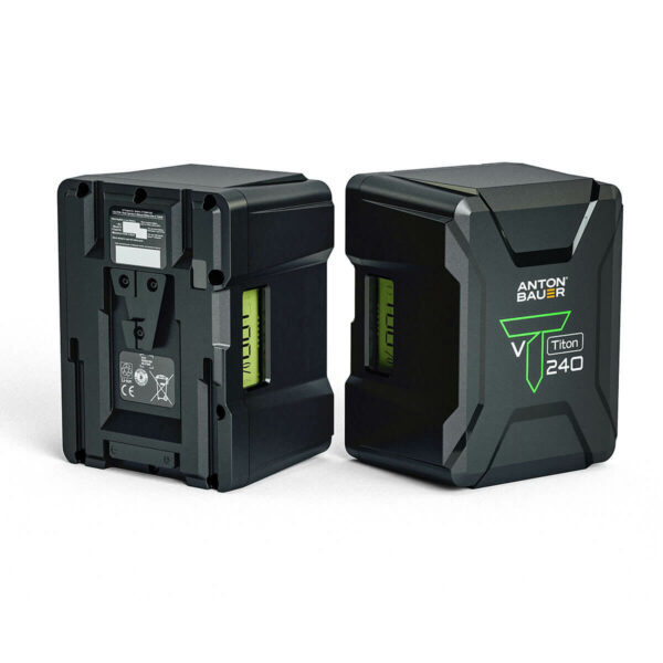 Titon 240 V-Mount Battery - side by side