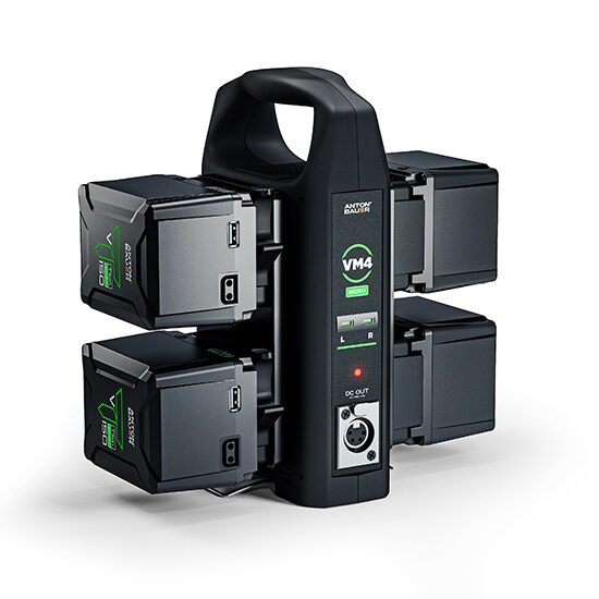 VM4 4-Position Micro Battery Charger (V-Mount) - with batteries