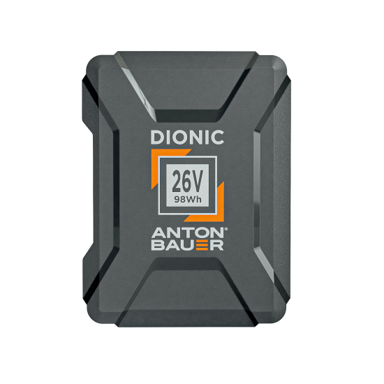 Dionic 26V 98Wh Gold Mount Battery - front